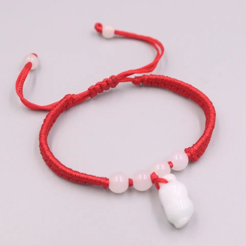 💗 Jade Beaded Macrame Bracelet 7”-8” adjustable NEW